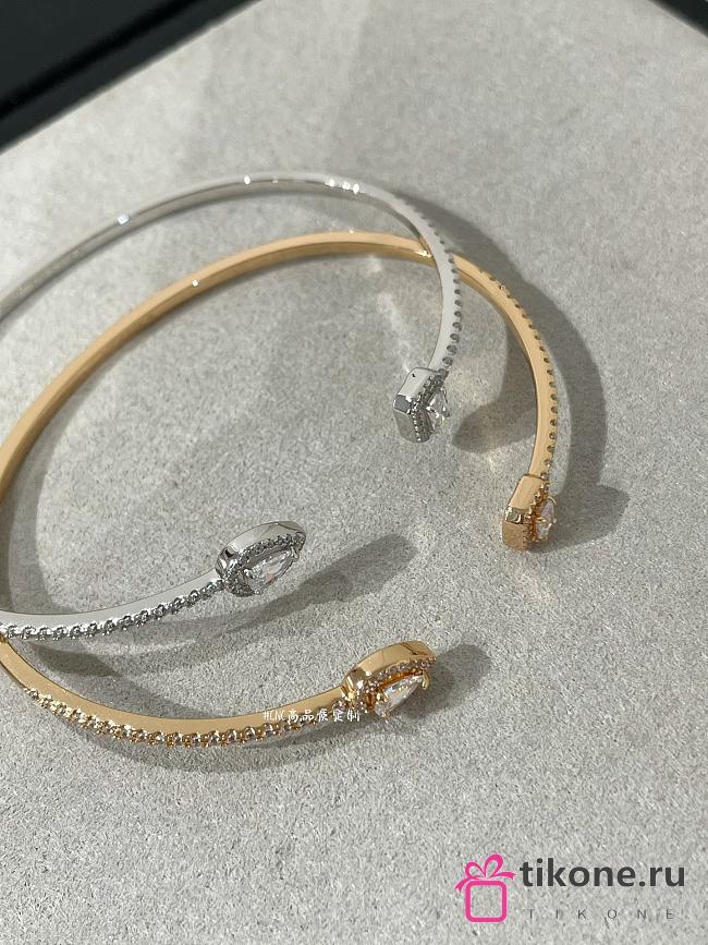 Messika My Twin Skinny Bracelet 2x0.15CT White Gold/ Rose Gold Diamond 06161  - 1