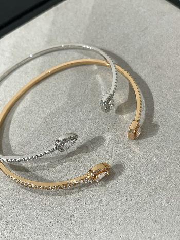 Messika My Twin Skinny Bracelet 2x0.15CT White Gold/ Rose Gold Diamond 06161 