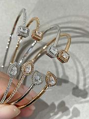 Messika My Twin Skinny Bracelet 2x0.15CT White Gold/ Rose Gold Diamond 06161  - 2