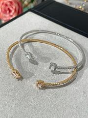 Messika My Twin Skinny Bracelet 2x0.15CT White Gold/ Rose Gold Diamond 06161  - 4