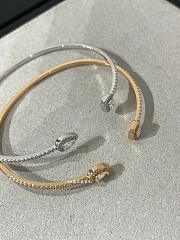 Messika My Twin Skinny Bracelet 2x0.15CT White Gold/ Rose Gold Diamond 06161  - 6