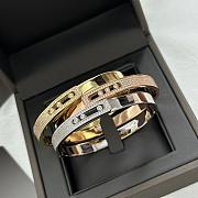 Messika Move Noa Half Pavé Bangle Rose/ Yellow/ White Diamond Bracelet 06371 - 1