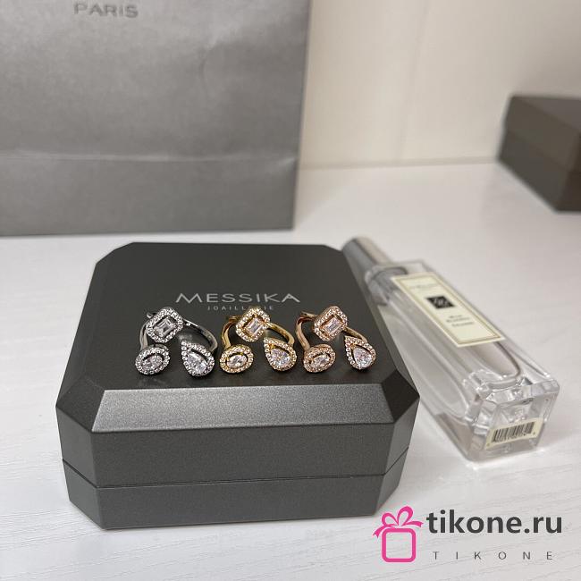 Messika My Twin Trilogy Ring 3x0.50CT Rose/ Yellow/ White Diamond 6778 - 1