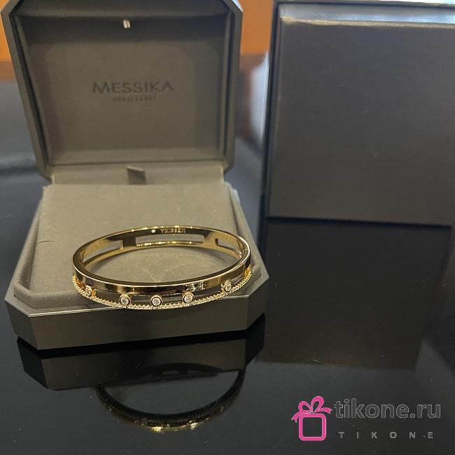 Messika Move Romane Bangle Yellow Gold Diamond Bracelet 06747 - 1