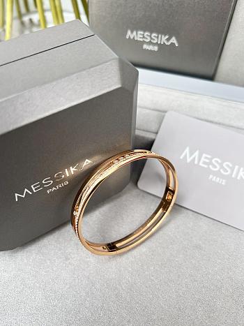 Messika Move Romane Bangle Pink Gold Diamond Bracelet 06747