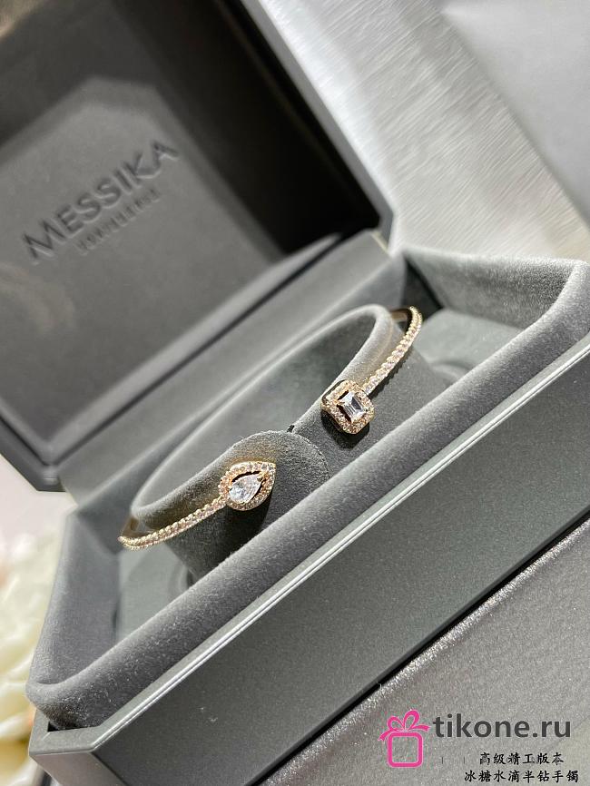 Messika My Twin Skinny Bracelet 2x0.15CT Rose Gold Diamond 06161 - 1