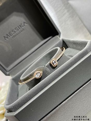 Messika My Twin Skinny Bracelet 2x0.15CT Rose Gold Diamond 06161