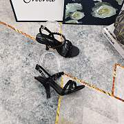 Dolce & Gabbana 105 Sandals With Rhinestone Embroidery in Black  - 2