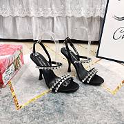 Dolce & Gabbana 105 Sandals With Rhinestone Chain in Black - 1