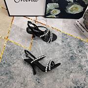 Dolce & Gabbana 105 Sandals With Rhinestone Chain in Black - 4