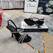 Dolce & Gabbana 105 Sandals With Rhinestone Chain in Black - 2