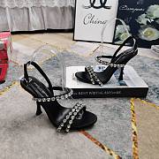 Dolce & Gabbana 105 Sandals With Rhinestone Chain in Black - 3