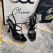 Dolce & Gabbana 105 Polished Calfskin Sandals in Black  - 5