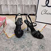 Dolce & Gabbana 105 Polished Calfskin Sandals in Black  - 2