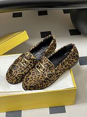 Fendi Baguette Printed Cavallino Calfskin Loafers - 5