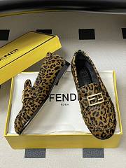 Fendi Baguette Printed Cavallino Calfskin Loafers - 3