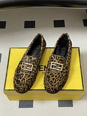 Fendi Baguette Printed Cavallino Calfskin Loafers - 2