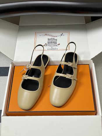 Hermes Mila Slingback Beige