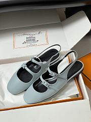Hermes Mila Slingback Blue - 5