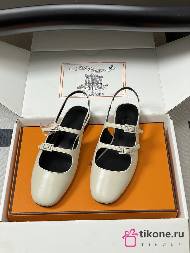 Hermes Mila Slingback Off White - 1