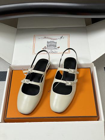 Hermes Mila Slingback Off White