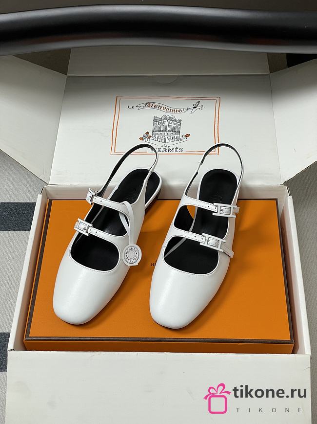Hermes Mila Slingback White - 1