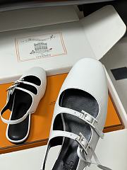 Hermes Mila Slingback White - 3