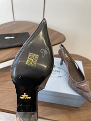 Prada Suede Slingback Pumps 1I901M 75mm Gray - 6