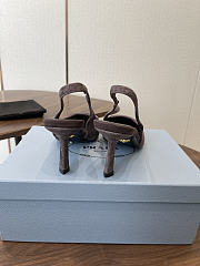Prada Suede Slingback Pumps 1I901M 75mm Gray - 2