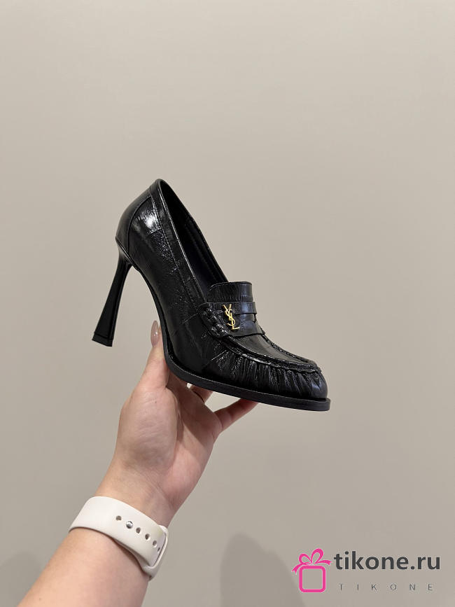 YSL Le Loafer Supple in Eel in Black 11cm - 1