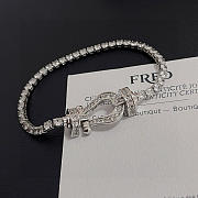 Fred Force 10 Bracelet Large Model 18k White Gold And Diamonds 0B0050-6J0172 - 2