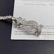 Fred Force 10 Bracelet Large Model 18k White Gold And Diamonds 0B0050-6J0172 - 4