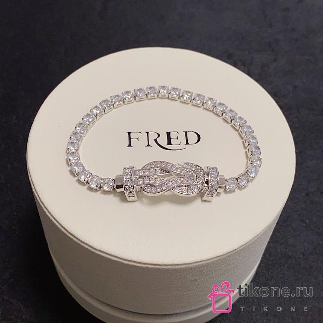 Fred Chance Infinie Bracelet Large Model 18k White Gold And Diamonds 0B0103-6J0172 - 1