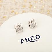 Fred Force 10 Rise Ear Cuff 18k White Gold And White Diamonds 8B0348 - 5