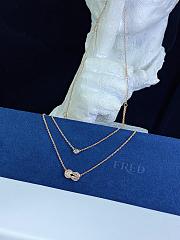 Fred Chance Infinie Necklace Medium Model 18k Rose Gold And Diamonds 7B0225 - 1
