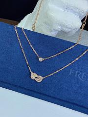 Fred Chance Infinie Necklace Medium Model 18k Rose Gold And Diamonds 7B0225 - 6