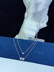 Fred Chance Infinie Necklace Medium Model 18k White Gold And Diamonds 7B0226 - 3