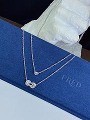 Fred Chance Infinie Necklace Medium Model 18k White Gold And Diamonds 7B0226 - 4