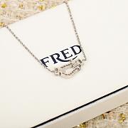 Fred Force 10 Necklace Medium Model 18k White Gold And Diamonds 7B0235 - 6