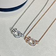 Fred Force 10 Necklace Medium Model 18k Rose Gold And Diamonds 7B0234 - 5
