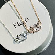 Fred Force 10 Necklace Medium Model 18k Rose Gold And Diamonds 7B0234 - 3