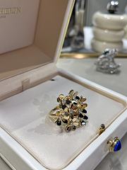 VCA Frivole Ring 8 Flowers 18K Yellow Gold Diamond - 6