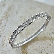 VCA Perlee Diamonds Bracelet 1 Row Medium Model 18K White Gold - 4