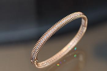 VCA Perlee Diamonds Bracelet 1 Row Medium Model 18K Rose Gold