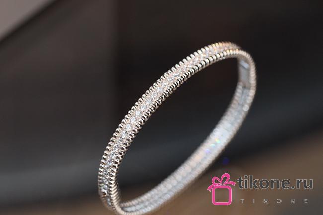 VCA Perlee Diamonds Bracelet 1 Row Medium Model 18K White Gold - 1