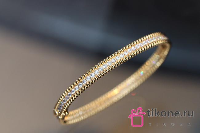 VCA Perlee Diamonds Bracelet 1 Row Medium Model 18K Yellow Gold - 1