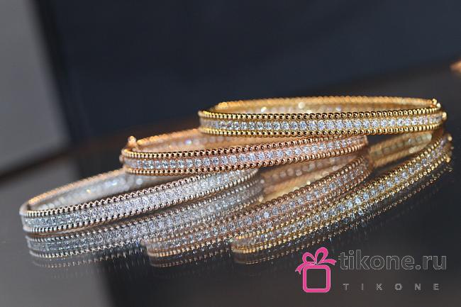 VCA Perlee Diamonds Bracelet 1 Row Medium Model 18K - 1