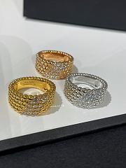 VCA Perlee Diamonds Ring 5 Rows 18k Diamond - 2