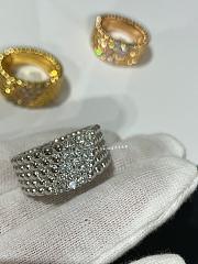 VCA Perlee Diamonds Ring 5 Rows 18k Diamond - 6