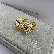 VCA Perlee Clovers Hoop Earrings 18k Yellow Gold Diamond - 1